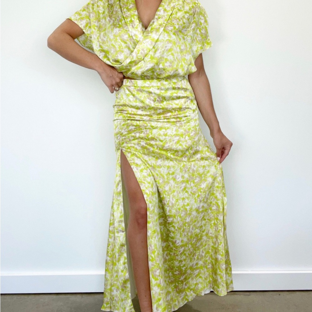 Elegant green Floral Dress